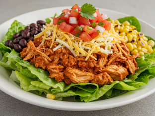 Don Chuy House Salad with Chicken Tinga