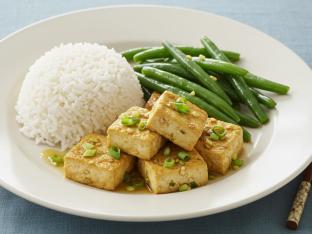 Lemongrass Tofu with Jasmine Rice and Green Beans Lemongrass Tofu with Jasmine Rice and Green Beans