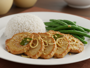 Lemongrass Pork with Jasmine Rice and Green Beans Lemongrass Pork with Jasmine Rice and Green Beans
