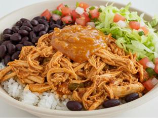Chicken Tinga Torta Bowl with Black Beans