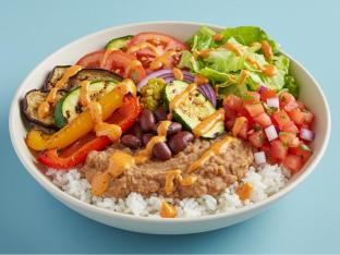Vegetable Torta Bowl with Black Beans
