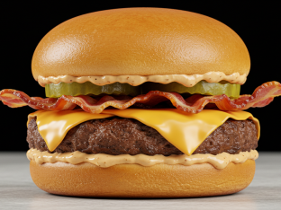 Dominican Smashburger [Single Patty with Grilled Onions and Bacon]