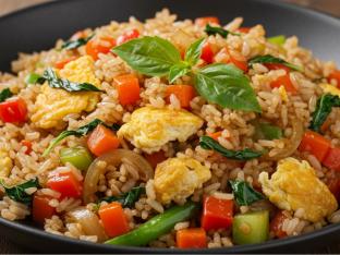 Spicy Basil Fried Rice with Mixed Veggies Spicy Basil Fried Rice with Mixed Veggies