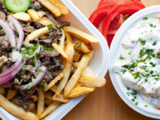 Gyro Fries With Lamb & Beef