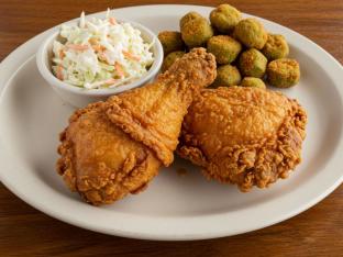 Original Fried Chicken with Coleslaw and Fried Okra