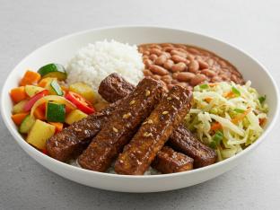 Spicy Jerk Tofu, Rice & Beans, & Steamed Cabbage Spicy Jerk Tofu, Rice & Beans, & Steamed Cabbage