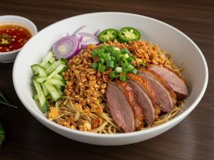 Burmese Garlic Noodles with Duck Burmese Garlic Noodles with Duck