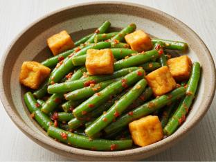 Spicy String Beans with Fried Tofu Spicy String Beans with Fried Tofu