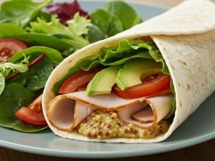 Turkey Avocado Wrap with Mixed Greens Turkey Avocado Wrap with Mixed Greens