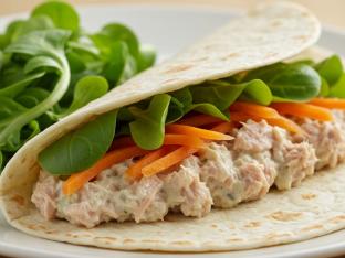 Tuna Salad Wrap with Mixed Greens Tuna Salad Wrap with Mixed Greens