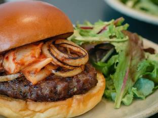 Bulgogi Burger with Mixed Greens Bulgogi Burger with Mixed Greens