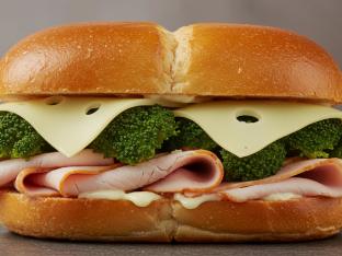 Turkey, Swiss, and Roasted Broccoli on Dutch Crunch