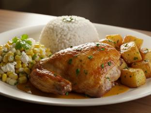 Peruvian Roasted Chicken Plate Peruvian Roasted Chicken Plate