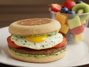 Impossible Sausage, Egg, and Tomato Breakfast Sandwich Impossible Sausage, Egg, and Tomato Breakfast Sandwich