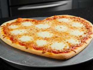 Heart-Shaped Gluten-Free Cheese Pizza Pie