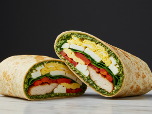 Spinach Feta and Pesto Wrap with Chicken Spinach Feta and Pesto Wrap with Chicken