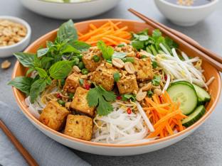 Hearty Vegan Salt and Pepper Tofu Vermicelli Bowl Hearty Vegan Salt and Pepper Tofu Vermicelli Bowl