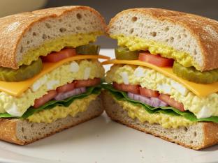 House Made Egg Salad Sandwich with Cranberry Pecan Sourdough House Made Egg Salad Sandwich with Cranberry Pecan Sourdough