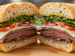 Chimichurri Roasted Beef Sandwich with Yukon Sourdough Chimichurri Roasted Beef Sandwich with Yukon Sourdough