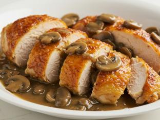 Oven Roasted Chicken with Mushroom Sauce Oven Roasted Chicken with Mushroom Sauce