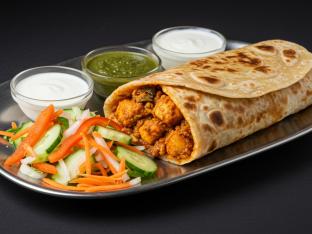 Low Spice Methi Chicken Roll Low Spice Methi Chicken Roll