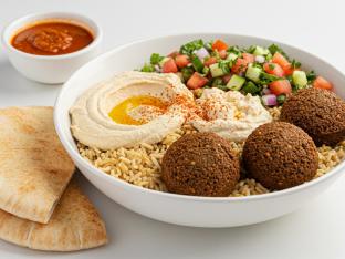 Vegan Falafel and Rice Boxed Lunch (no white sauce) Vegan Falafel and Rice Boxed Lunch (no white sauce)