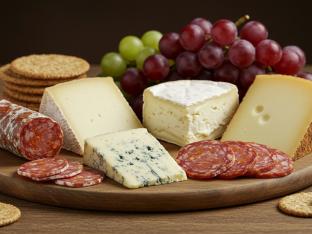 Assorted Cheeses & Homemade Sausage Board Assorted Cheeses & Homemade Sausage Board
