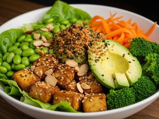 Tokyo Supergreens with Organic Sesame Tofu Salad