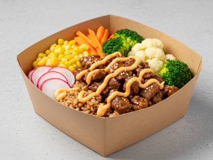 Individual Korean Bowl with White Rice & Bulgogi Beef [EGG FREE]