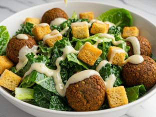 Falafel Kale & Romaine Caesar Salad Falafel Kale & Romaine Caesar Salad