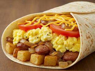 Breakfast Burrito with Sausage