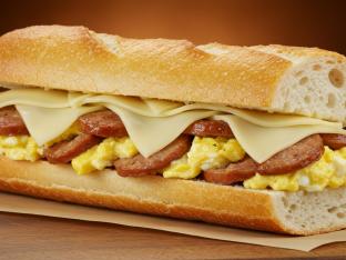 Sausage Egg and Cheese Baguette
