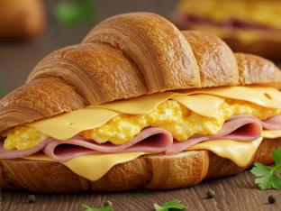 Ham Egg and Cheese Croissant