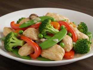 Gluten Free Veggie Delight Chicken In White Sauce