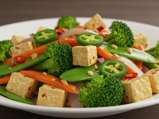 Gluten Free Jalapeno Tofu In White Sauce