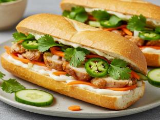 Ginger Chicken Banh Mi Platter Ginger Chicken Banh Mi Platter