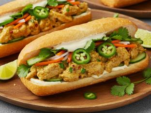 Thai Coconut Curry Chicken Banh Mi Platter Thai Coconut Curry Chicken Banh Mi Platter