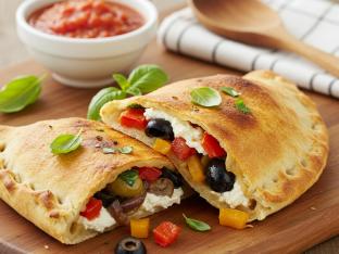 Dairy Free Veggie Calzone with Marinara