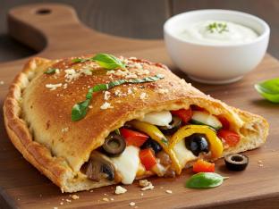 Veggie Calzone with Ranch