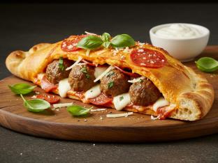Meat Lovers Calzone with Ranch