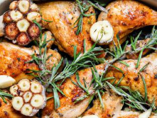 Gluten-Free Rosemary Garlic Roasted Chicken