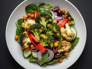 Grilled Vegetable Greek Goddess Salad [NO DAIRY]