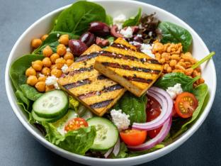 Grilled Tofu Greek Goddess Salad