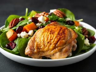 Roasted Chicken Mixed Greens Harvest Salad