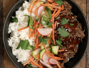 Korean BBQ Pulled Pork Rice Bowl (Garlic and Nightshade Free)