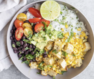 Vegan Tofu Bean Bowl