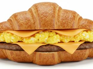 Sausage Egg and Cheese Croissant Sandwich