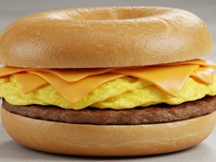 Sausage Egg and Cheese Bagel Sandwich
