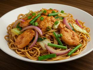 Burmese style Chicken Chow Mein Burmese style Chicken Chow Mein