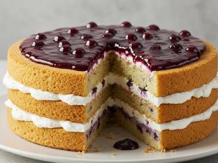 Blueberry Chiffon Cake Blueberry Chiffon Cake